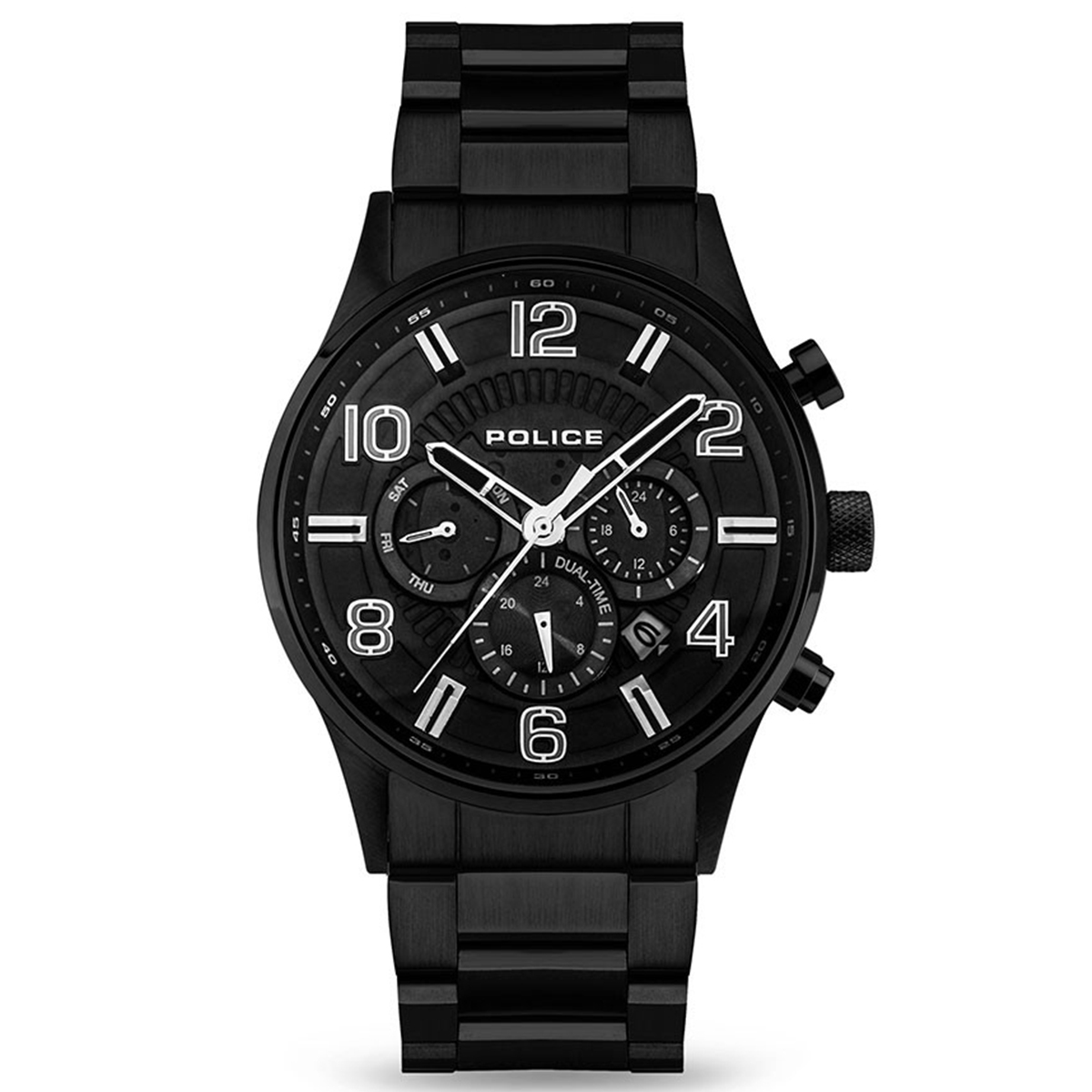 MONTRE POLICE HOMME M.FONCTION ACIER